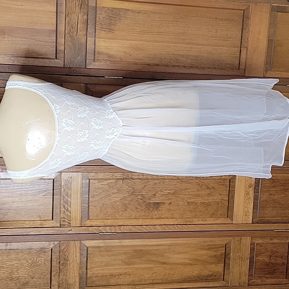 Avon Fashions Vintage Sheer Lace Lingerie Nightgown Sz S - Picture 3 of 8